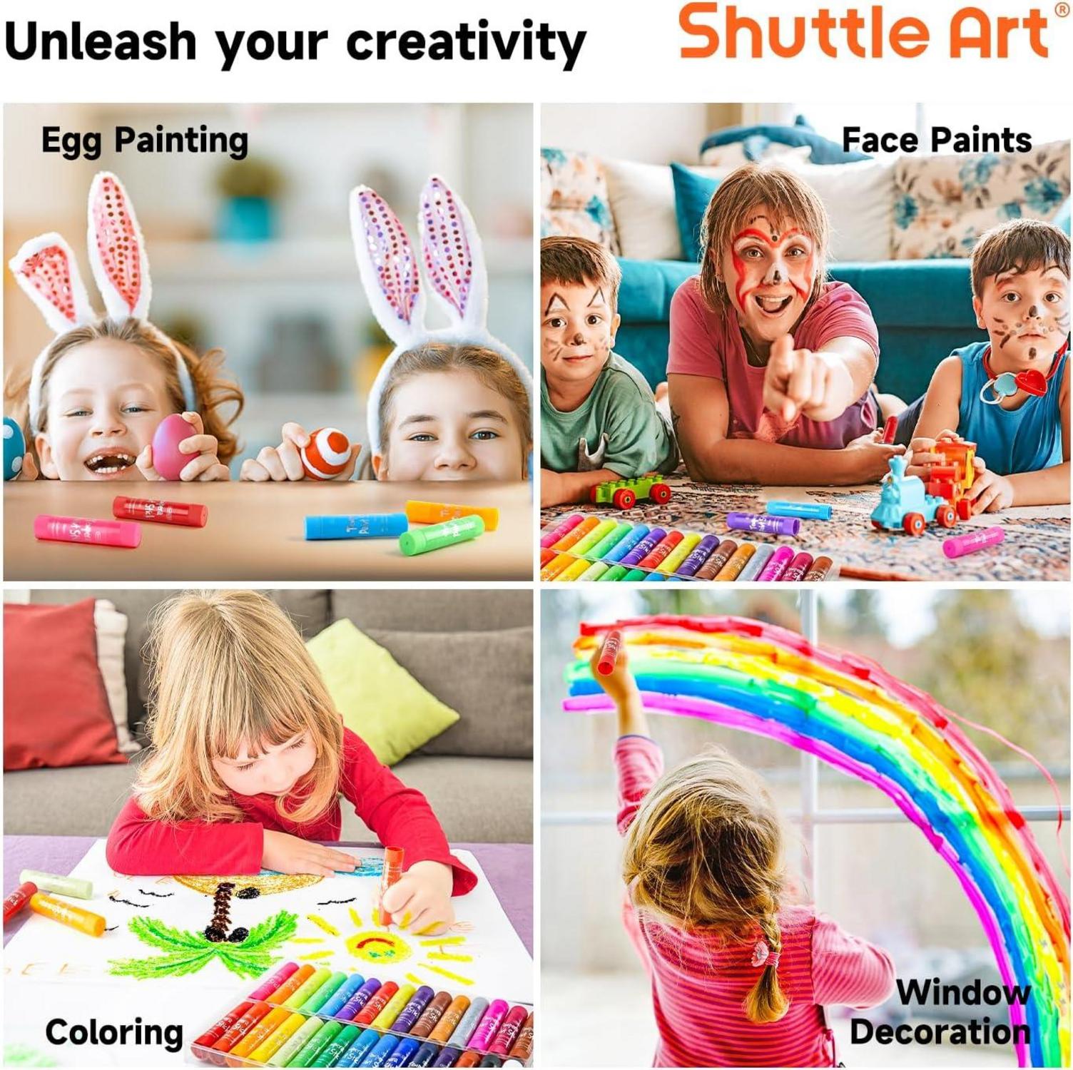 Tempera Paint Sticks 30 bunte Farben für Kinder Malstifte waschbar