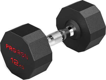 PROIRON Hexagon Hanteln Stahlkern Kurzhanteln 12-seitiges Design