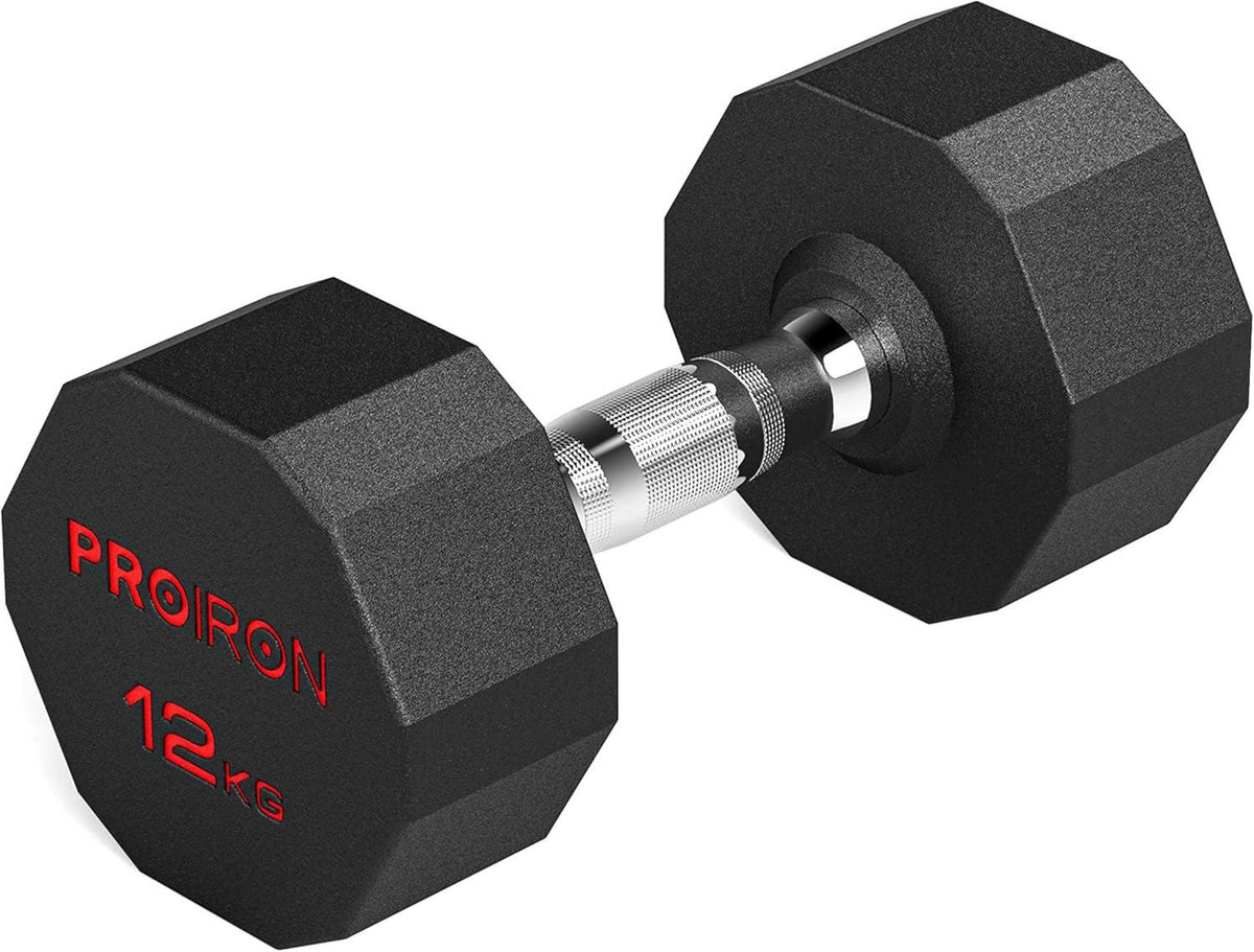 PROIRON Hexagon Hanteln Stahlkern Kurzhanteln 12-seitiges Design