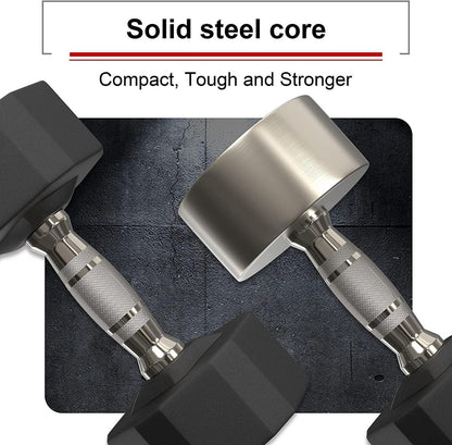 PROIRON Hexagon Hanteln Stahlkern Kurzhanteln 3kg-24kg 2er Set
