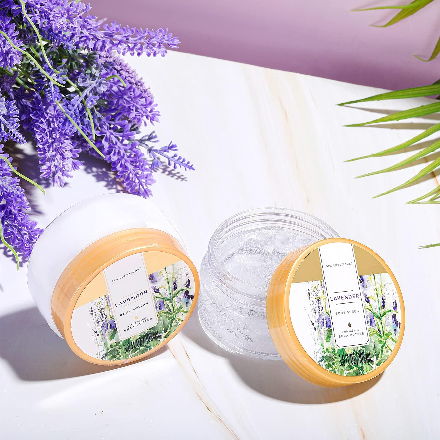 Spa Luxetique Geschenkset Lavendel & Badesalz, 12-tlg. - Valentinstag & Weihnachtsgeschenke