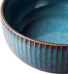 Salatschüssel Keramik 1800ML Große Porzellan Salatschale 21cm Blau