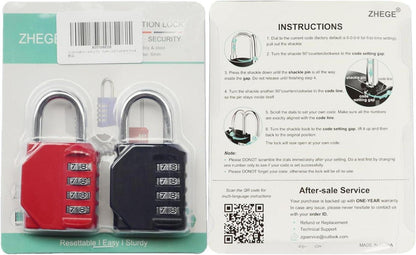 4-stelliges wetterfestes Vorhängeschloss für Fitnessstudio und Schulschließfächer