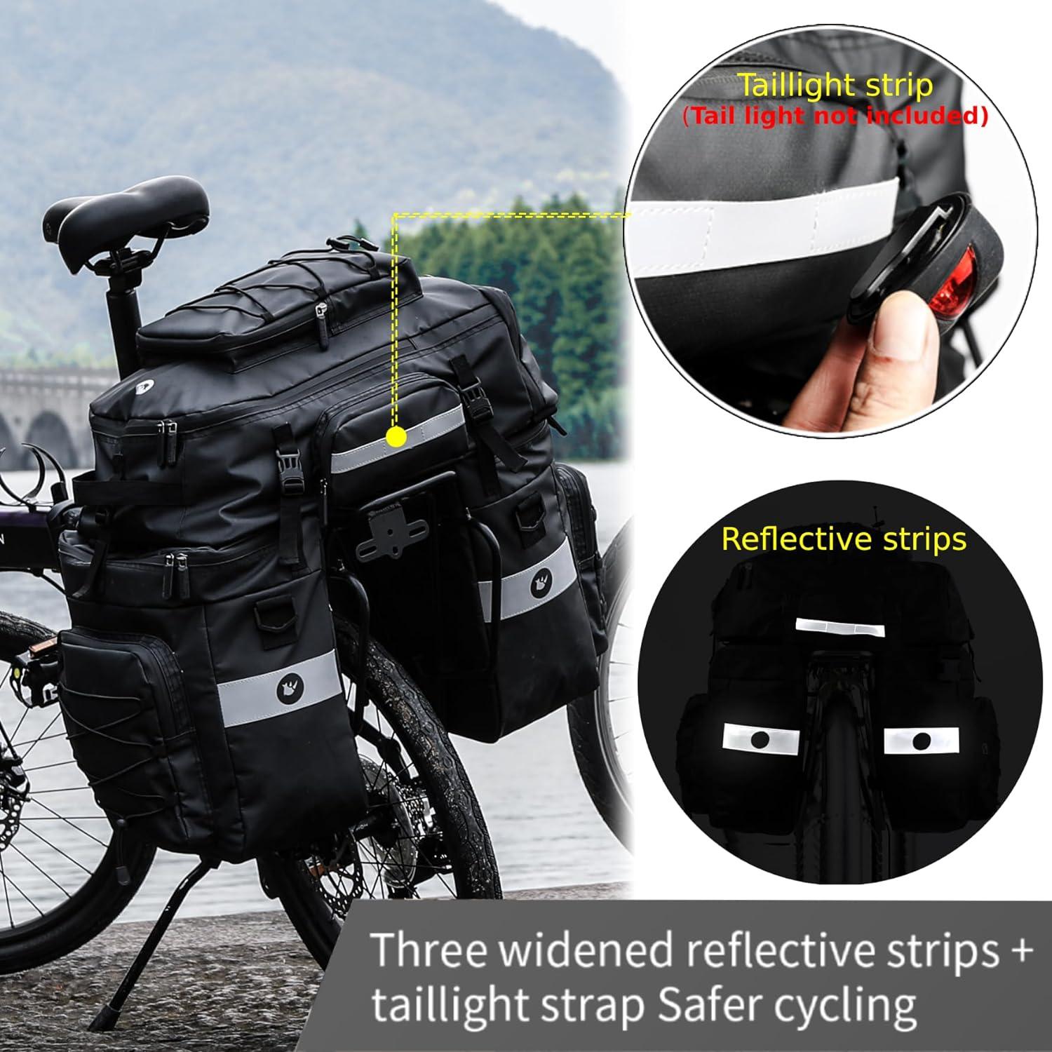 Fahrradtasche 3-in-1 wasserdicht Gepäckträger 75L Radfahren Rucksack