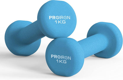 Neopren Kurzhantelset 2er-Set 1 kg für Gymnastik Yoga Pilates