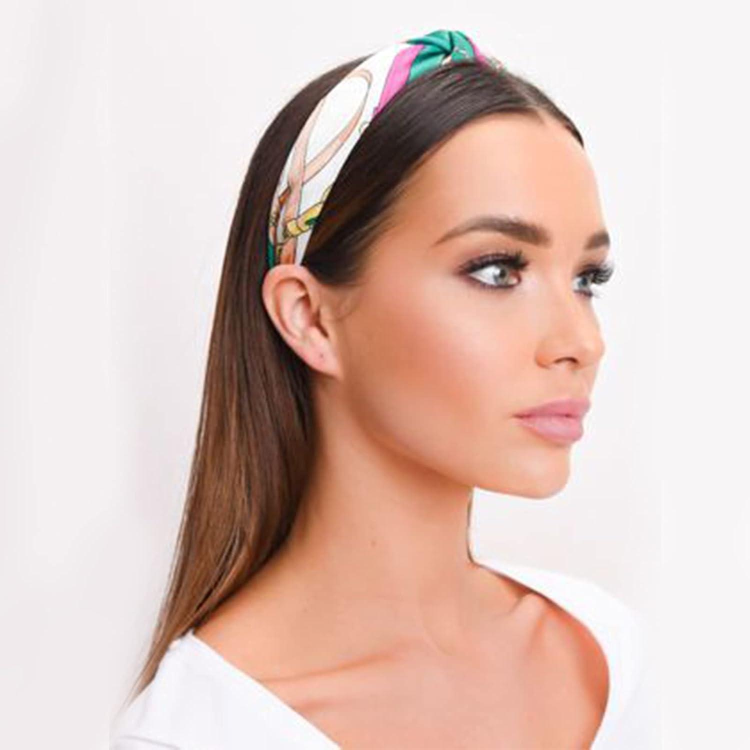 Haarreifen Damen Mädchen 4 Stück Verknotet Stirnband Haarreif Boho