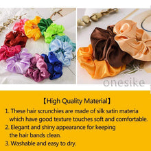 40 Stück Satin Haargummis Set, Starke Elastische Bobble