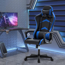 Ergonomischer Gaming Stuhl mit verstellbarem Kopf- und