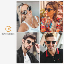 Polarisierte Retro Runde Sonnenbrille UV-Schutz Halbrandlos
