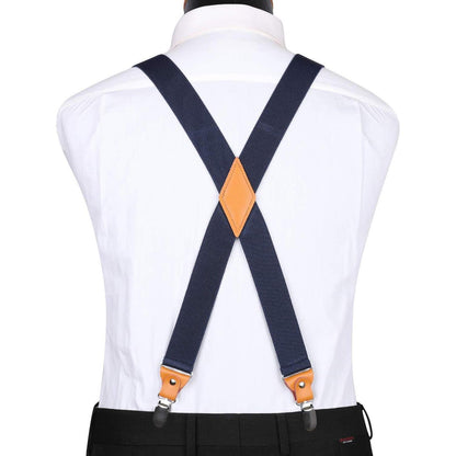 Elastischer Hosenträger Schwarz X Form 3,5cm Starke Halter