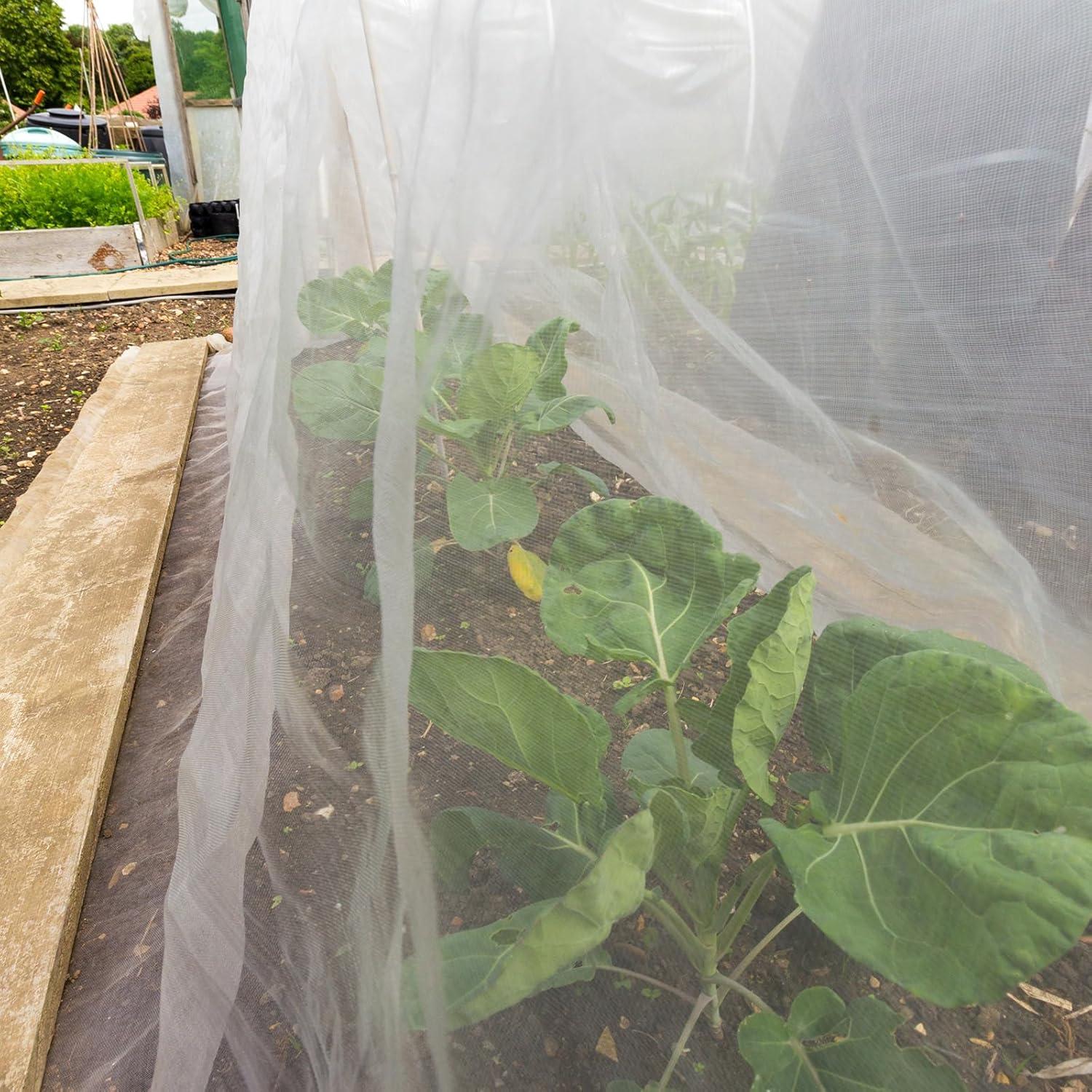 Insektenschutznetz 3x10m Weiß Feinmaschig, Fliegennetz Vogelnetz