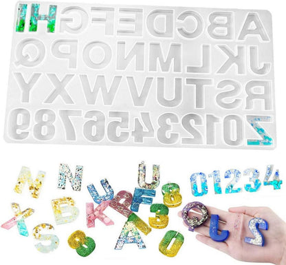 Silikonform Buchstabe Brief UV Resin Mold DIY Schmuck Herstellung