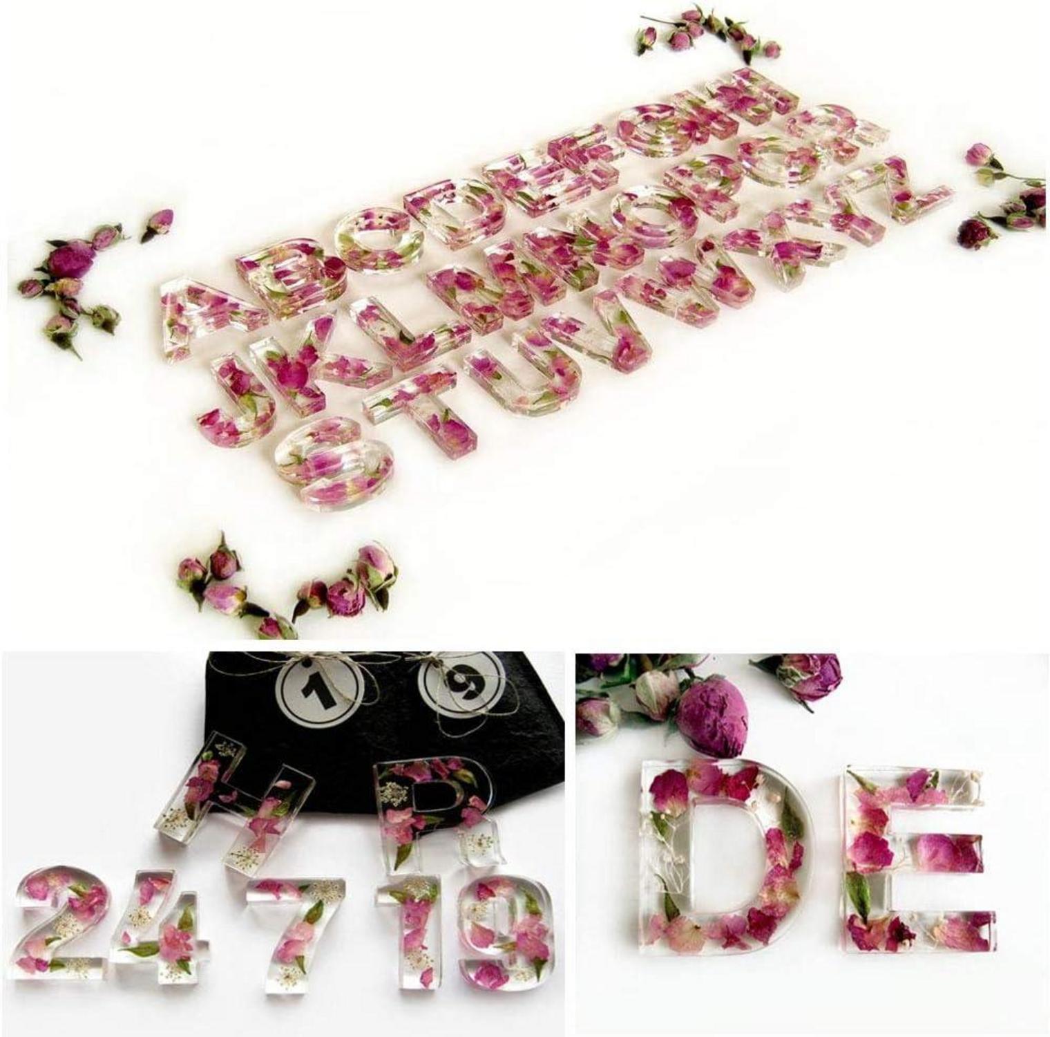 Silikonform Buchstabe Zahlen UV Resin Mold Schmuck DIY