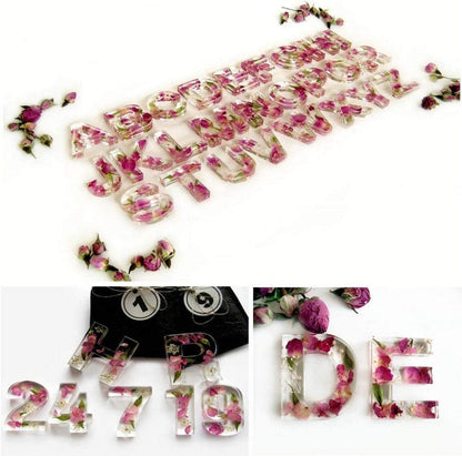 Silikonform Buchstabe Zahlen UV Resin Mold Schmuck DIY