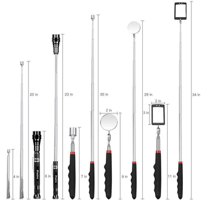 5er Teleskop Werkzeugset - Inspektionsspiegel, Magnet