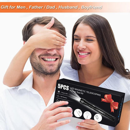 5er Teleskop Werkzeugset - Inspektionsspiegel, Magnet