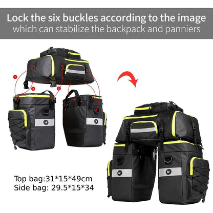 Fahrradtasche 3-in-1 Multifunction wasserdicht 75L