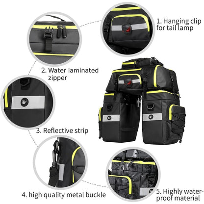 Fahrradtasche 3-in-1 Multifunction wasserdicht 75L