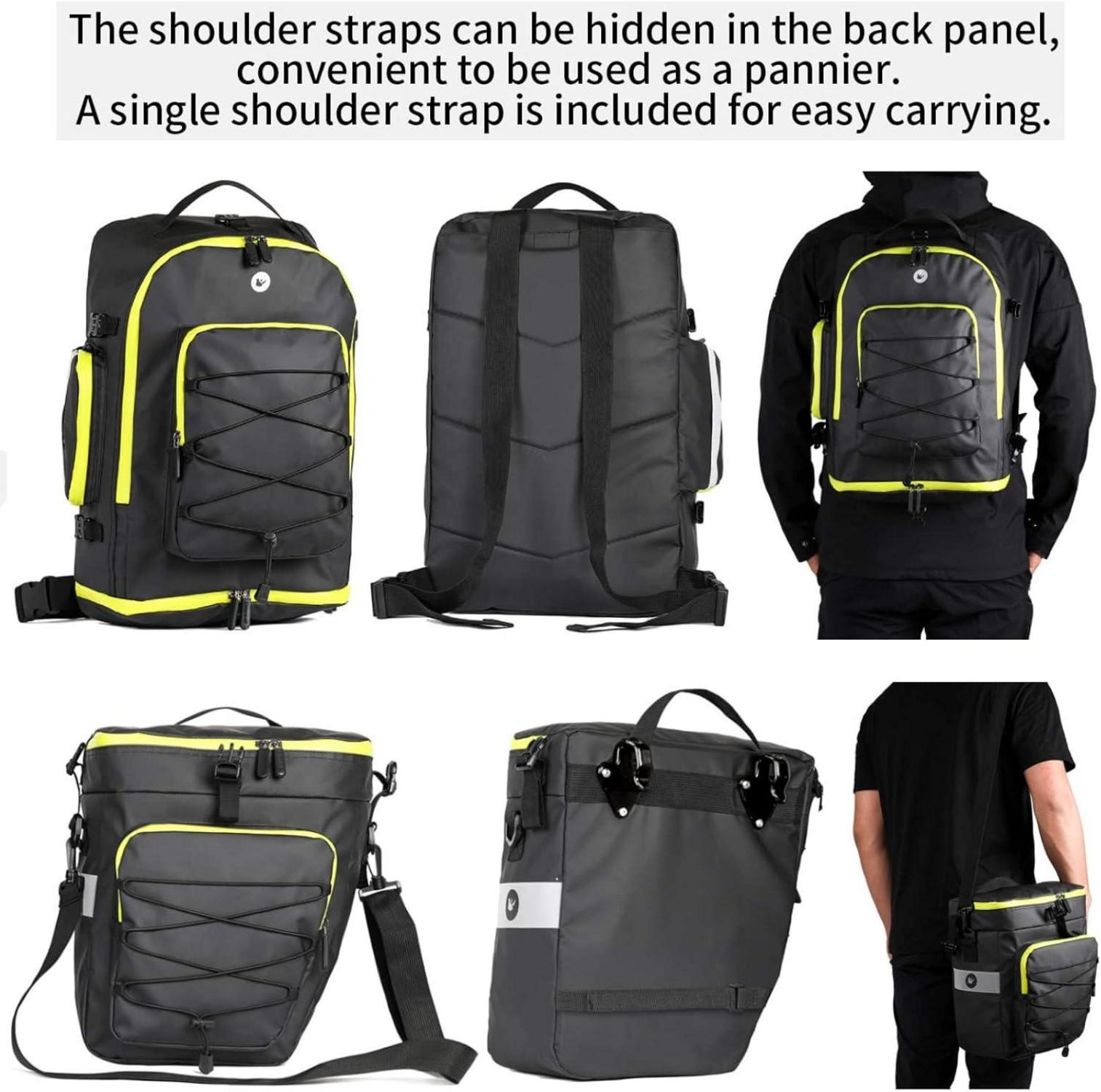 BAIGIO Fahrradtasche 3-in-1 Multifunction wasserdicht 75L Gepäckträgertasche