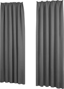Blickdichte Thermo Vorhänge mit Kräuselband, 175x140 cm, 2er Set