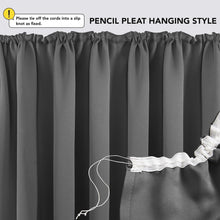 Deconovo Thermo Vorhänge Blickdicht 175x140 Hellgrau 2er Set