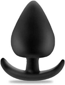 Schwarzer Silikon Analplug mit Stoss - 5 Größen für Anfänger und