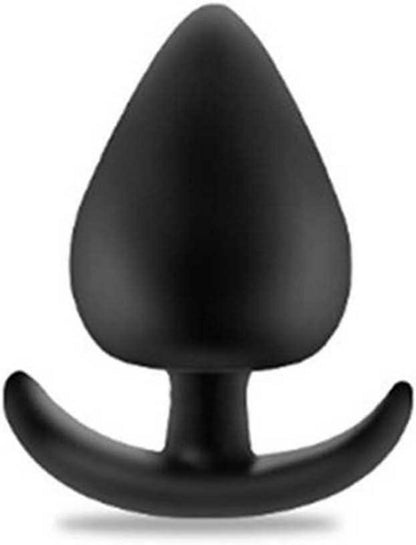 Schwarzer Silikon Analplug mit Stoss - 5 Größen für Anfänger und