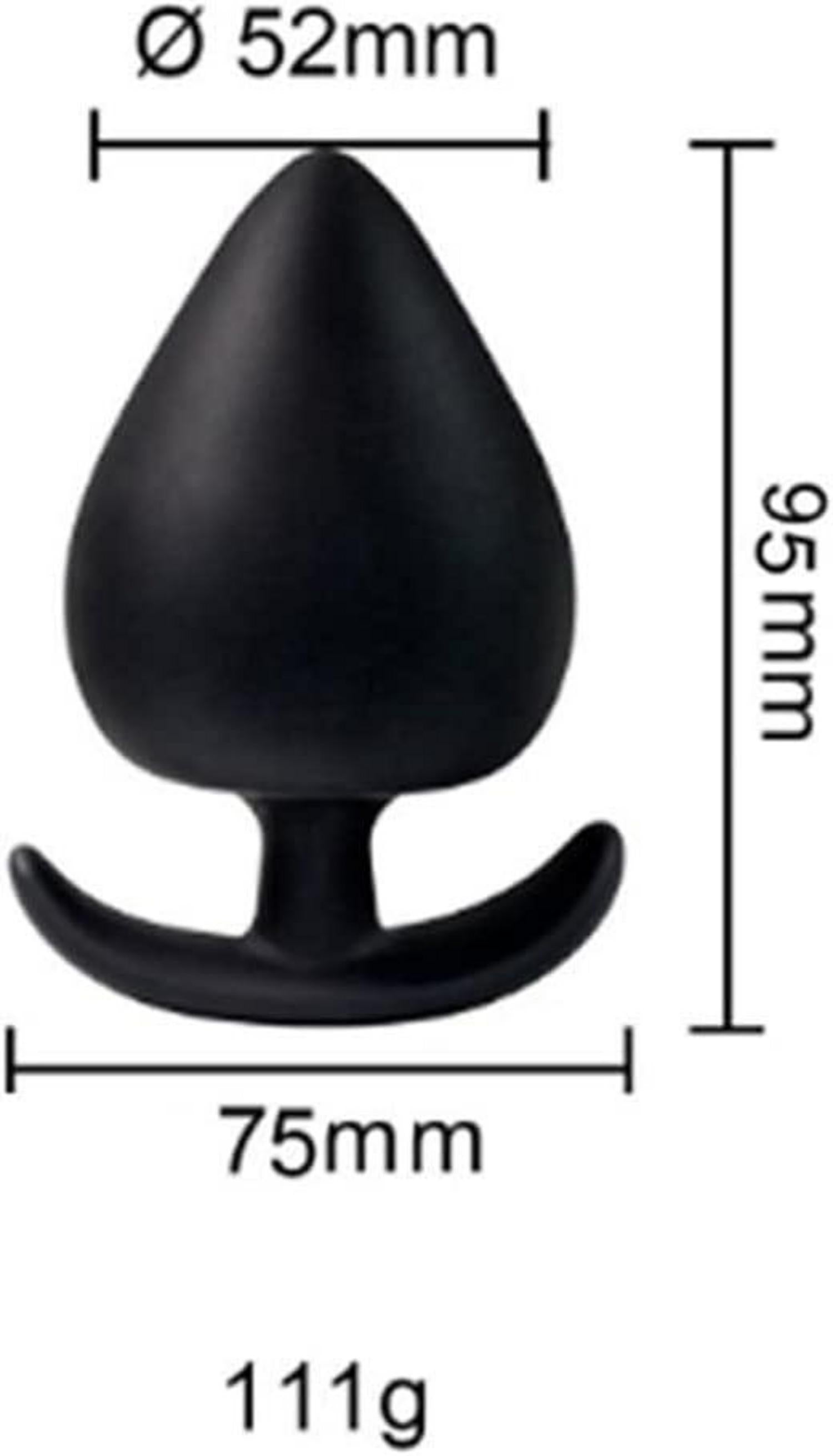 Analplug Silikon Schwarz Stoss Klein—XXL 5 Größen Anfänger magnetische