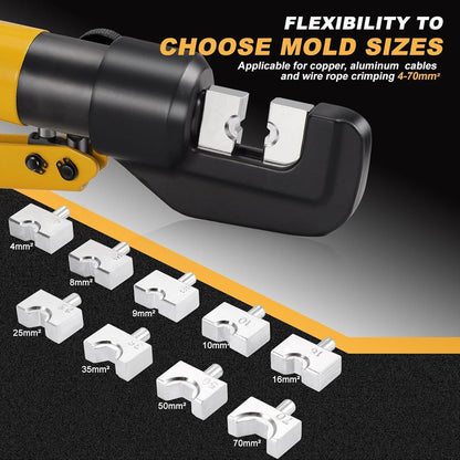 Hydraulische Presszange Crimpzange 10T 4-70 mm² Elektrische