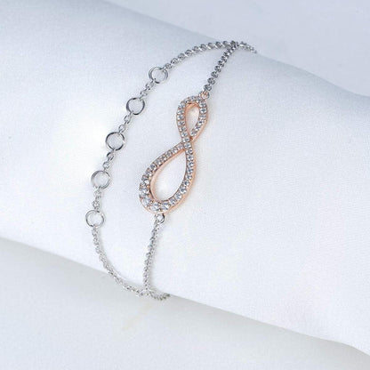 GW Armband Damen Silber 925 Unendlichkeitszeichen Zirkonia Geschenk