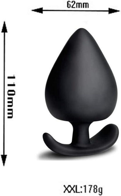 Analplug Stoss Klein—Extrem XXL Schwarz Silikon 5-Größen Anfänger