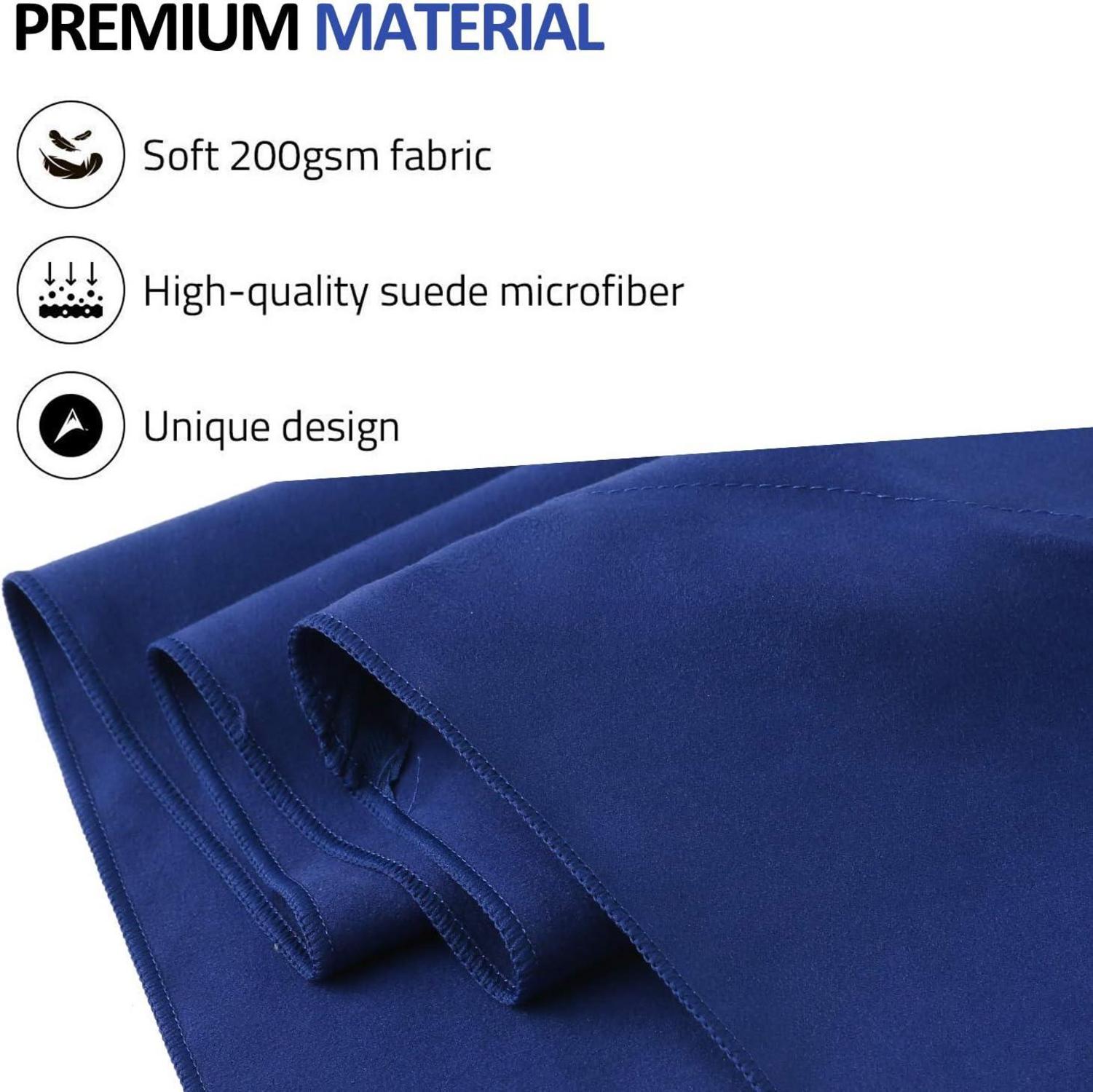Mikrofaser Handtuch Schnelltrocknend Ultra Leicht Royalblau XXL 200x100cm