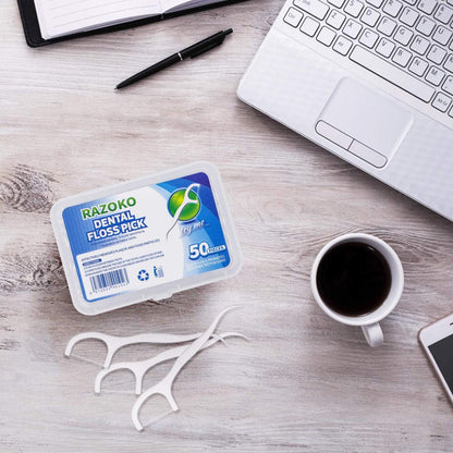 Zahnseide Sticks Interdental Floss tragbares Reiseetui 300 Stück