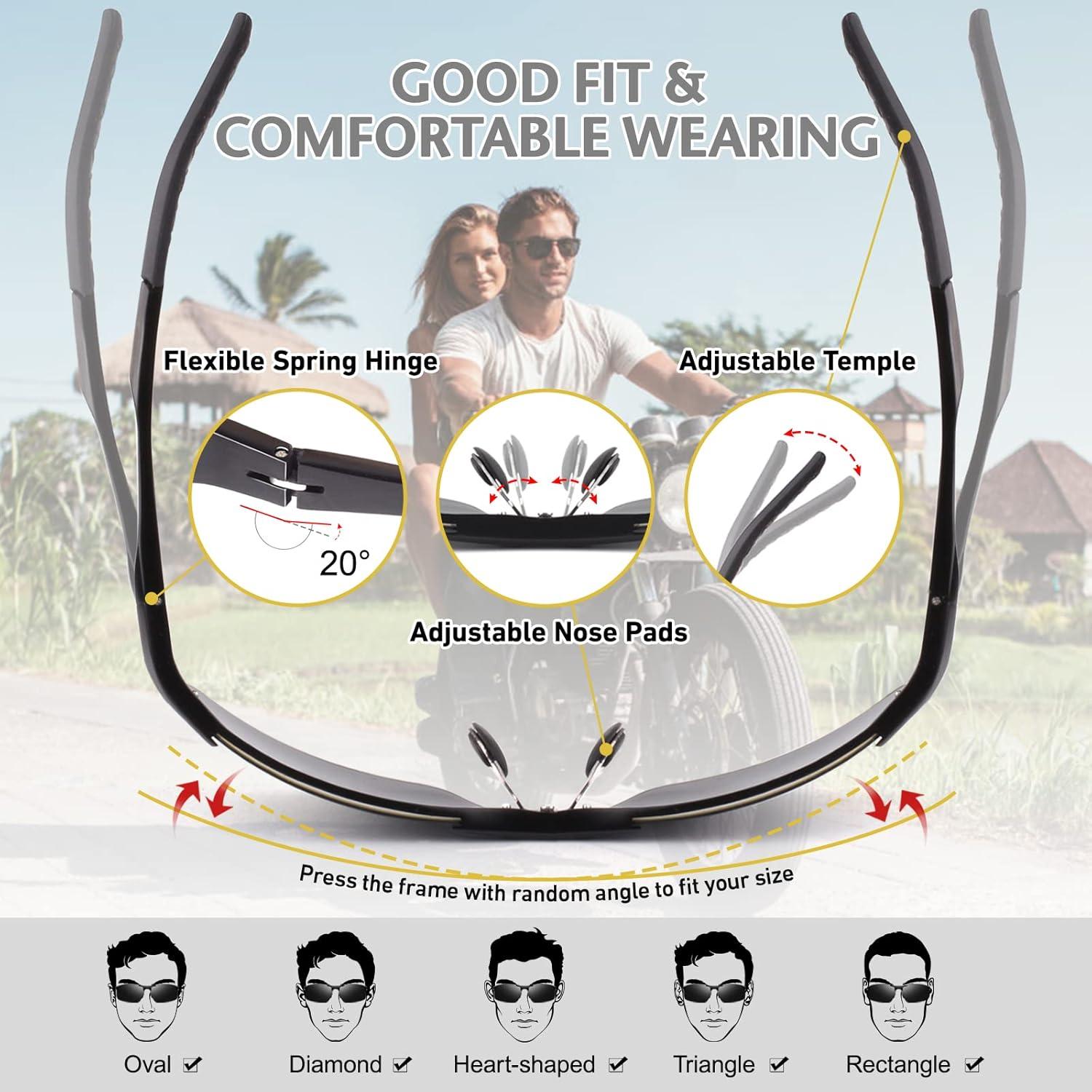 Polarisierte Sport-Sonnenbrille Herren Ultraleichte Al-Mg Rahmen