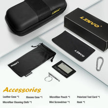 LINVO Polarisierte Herren Sonnenbrille Al-Mg Sportbrille UV400