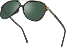 Polarisierte Sonnenbrille mit UV-Schutz, Vintage Doppelbrücke