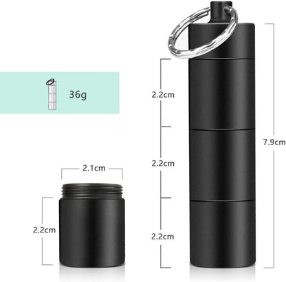 2x Opret Pillendose Schlüsselanhänger Wasserdicht 3 Fächer