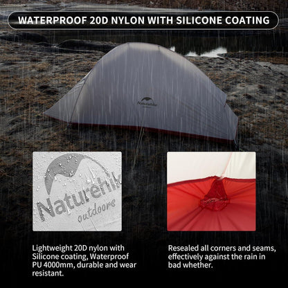 Leichtes Naturehike Cloud up 1 Person Rucksack Zelt für