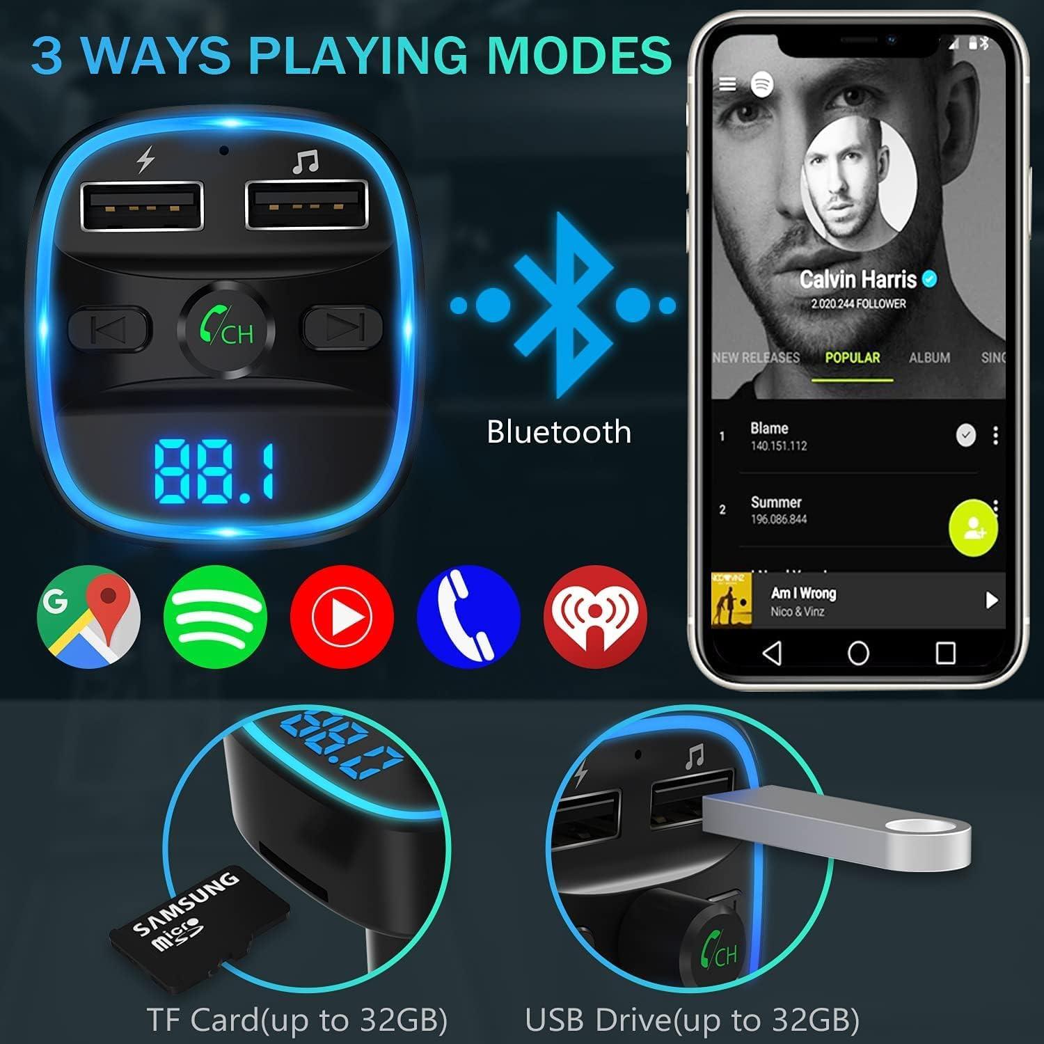 Bluetooth FM Transmitter Auto Adapter Freisprecheinrichtung