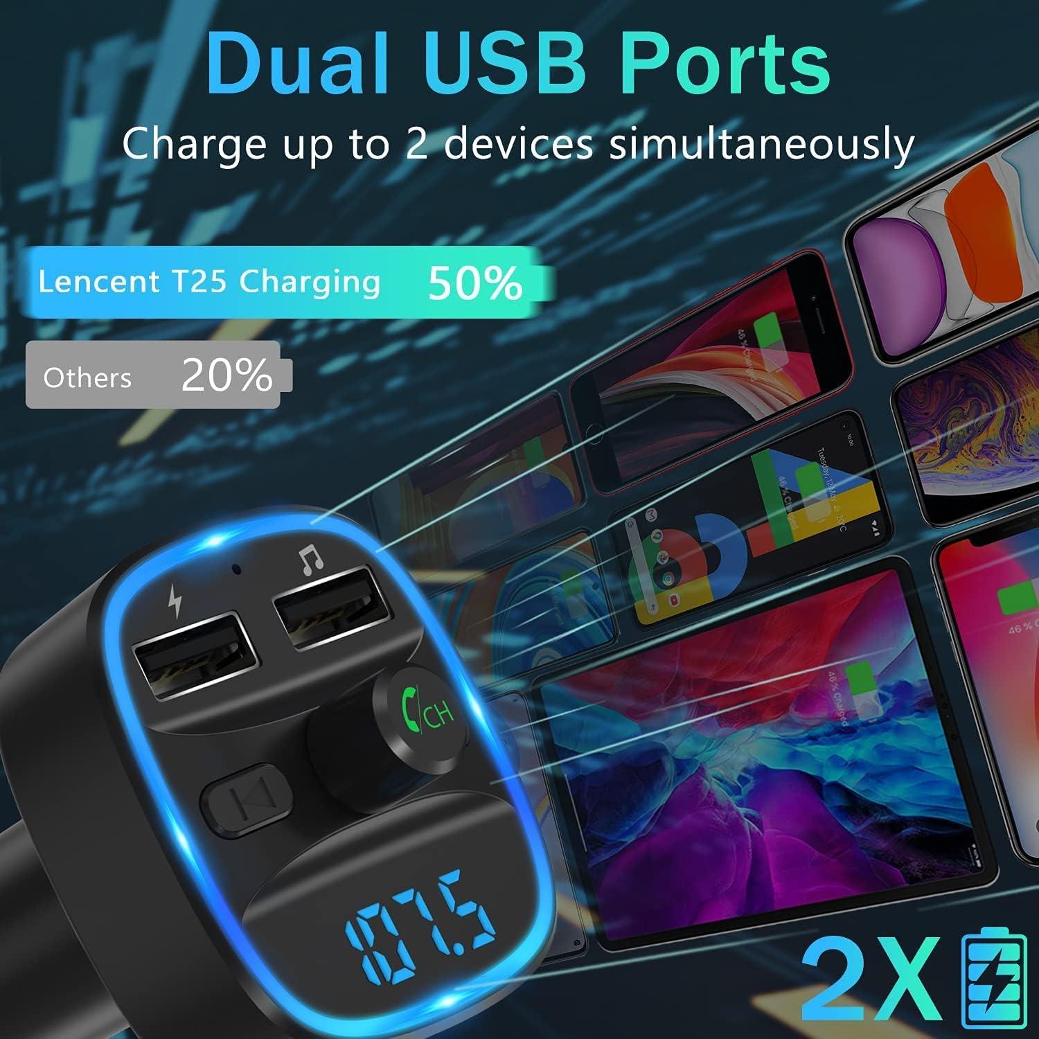 Bluetooth FM Transmitter Auto Freisprecheinrichtung USB Ports SD-Karte