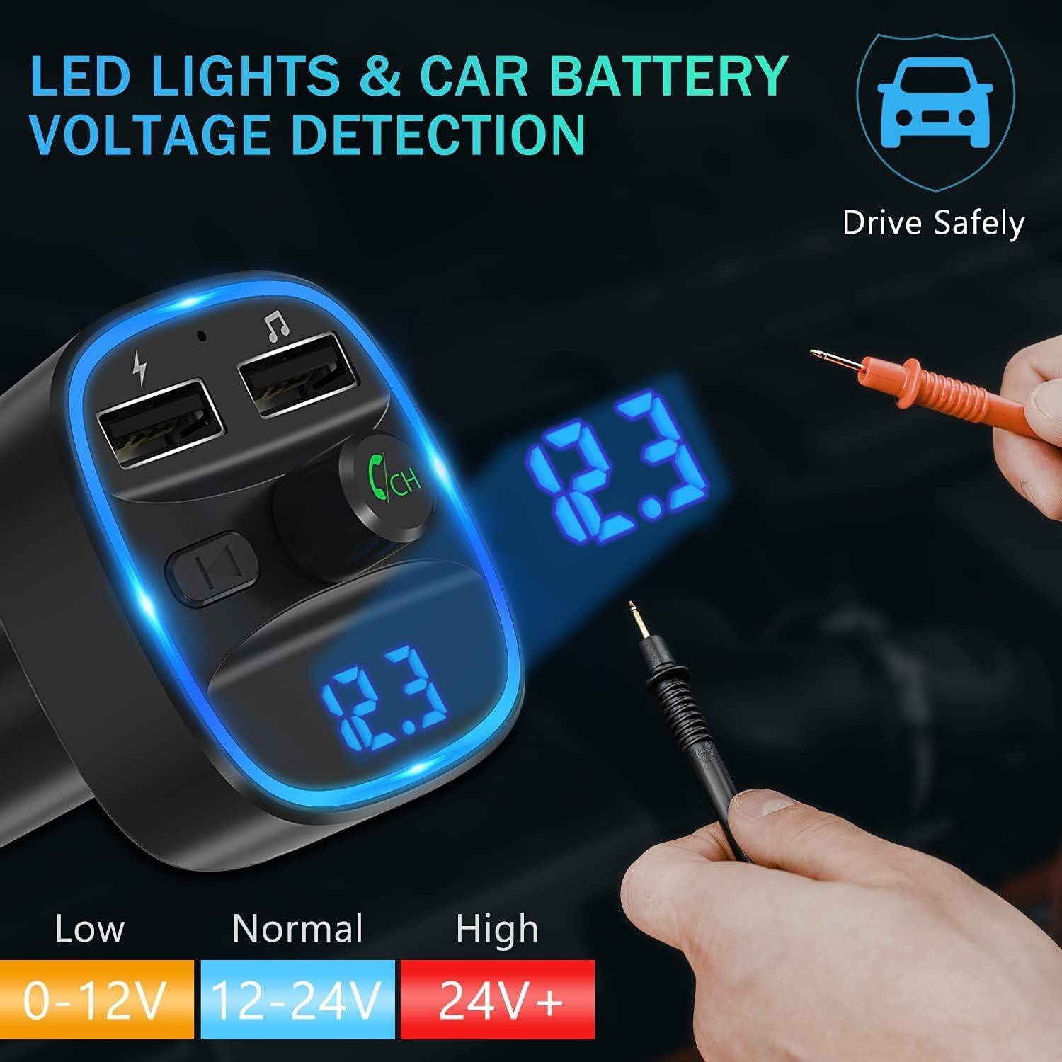 LENCENT Bluetooth FM Transmitter Auto Adapter Freisprecheinrichtung USB Ports