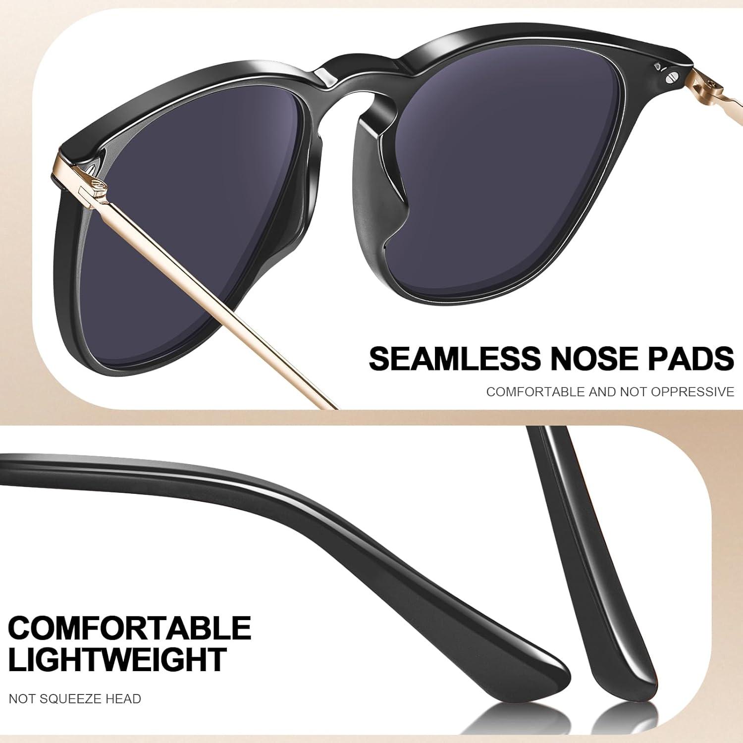 Polarisierte Damen Sonnenbrille Vintage Blaulichtfilter UV 400 Schutz