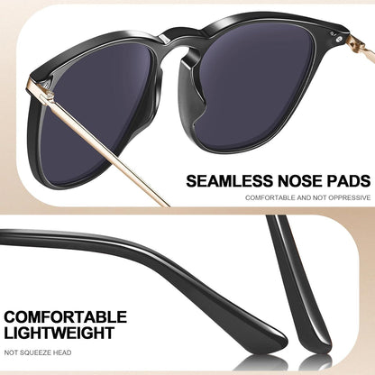 Polarisierte Damen Sonnenbrille Vintage Blaulichtfilter UV 400 Schutz