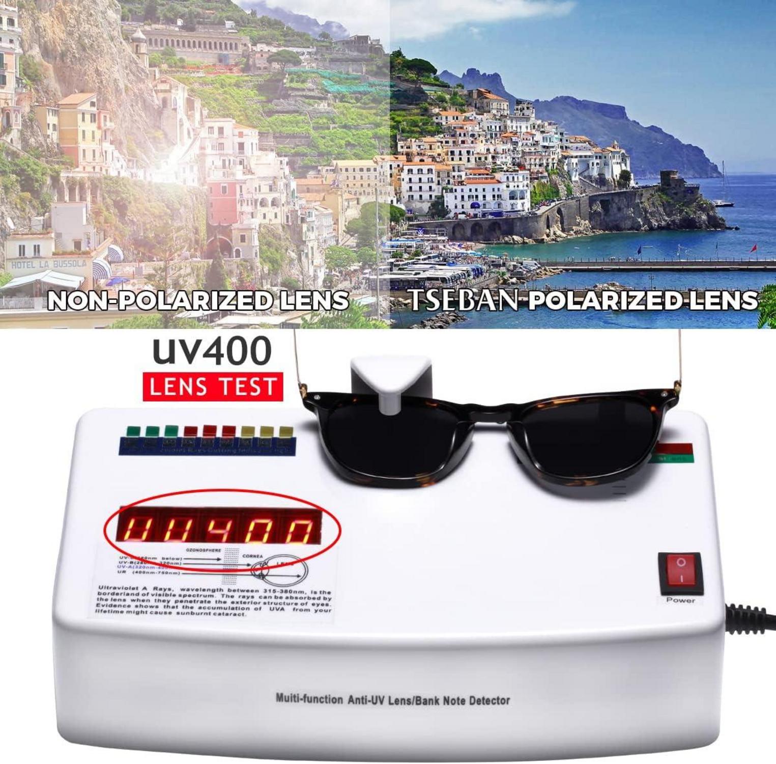 TSEBAN Vintage Polarisierte Sonnenbrille Damen Blau Lichtfilter UV 400 Schutz