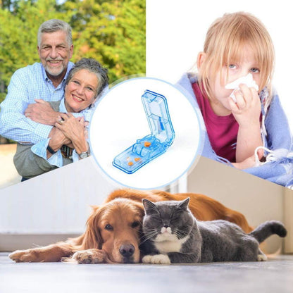 Tablettenteiler für Große Kleine Tabletten Vitamin Medizin Blau