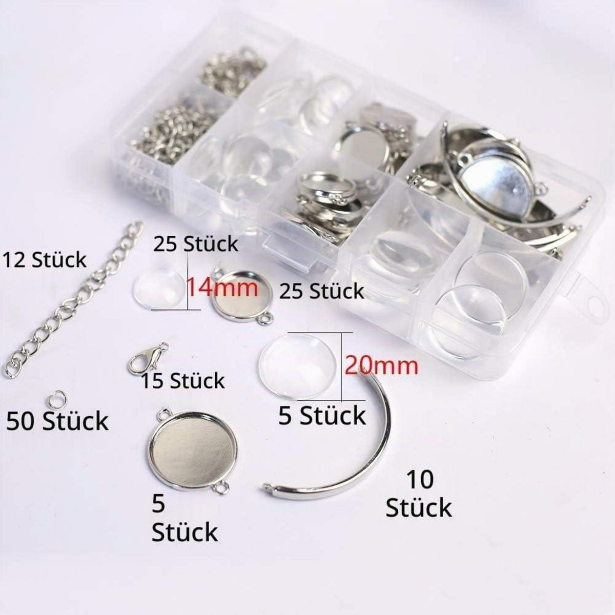 DIY Schmuckset Armband mit Cabochon & Tablett