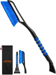 AstroAI 2in1 Auto Reinigungsbürste Eiskratzer Schneebesen Blau 68CM