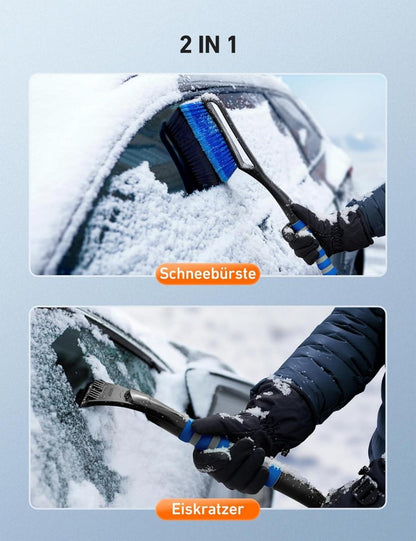 AstroAI 2in1 Auto Reinigungsbürste Eiskratzer Schneebesen
