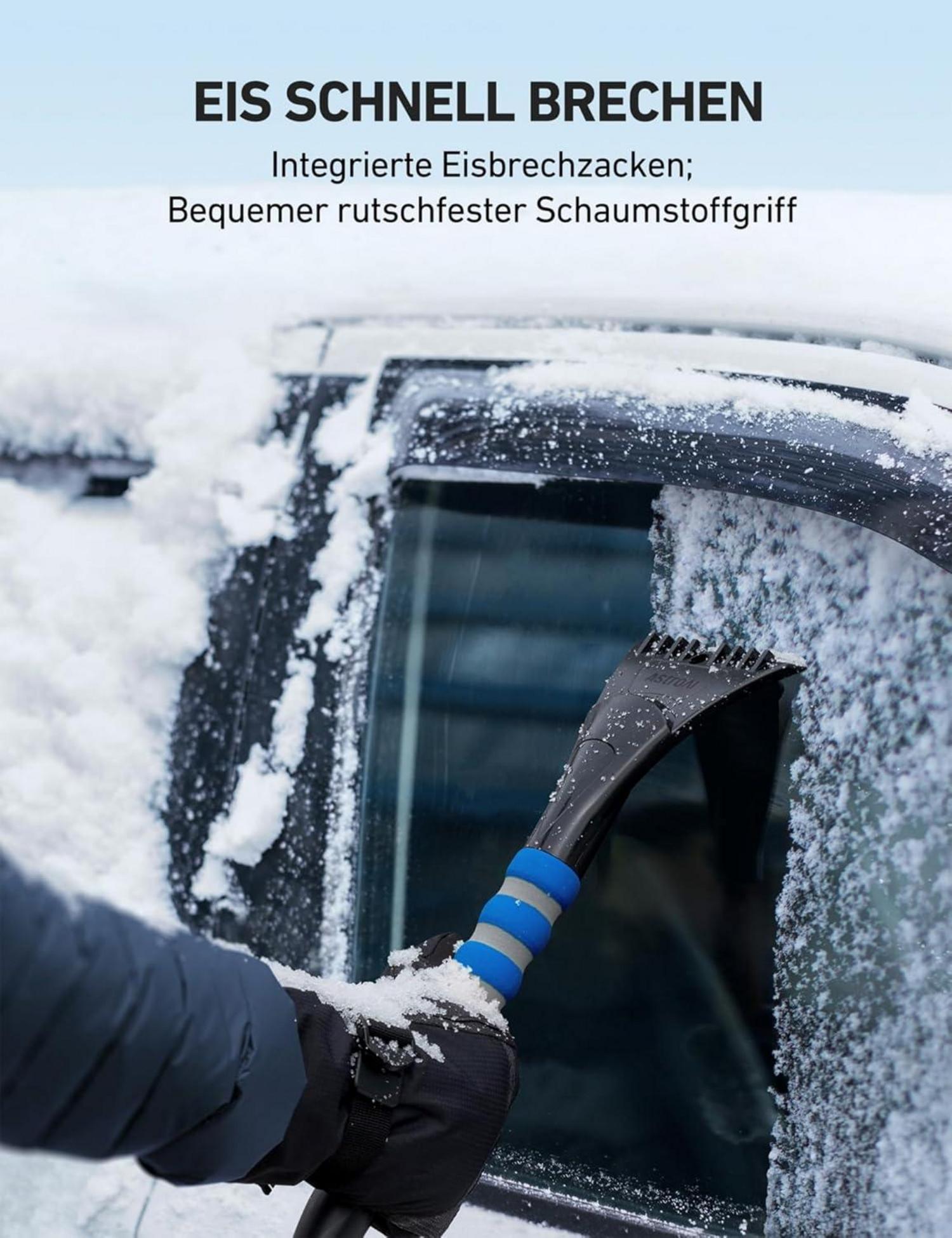 AstroAI 2in1 Auto Reinigungsbürste Eiskratzer Blau 68CM