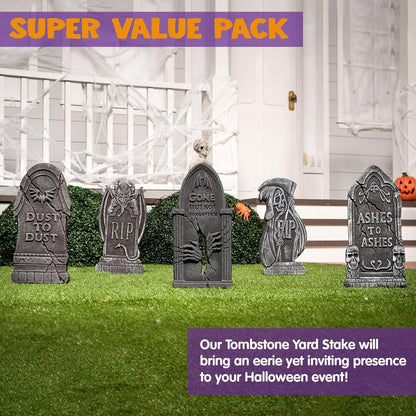 Halloween Grabsteine Set 5 Stück Schaumstoff RIP Friedhof